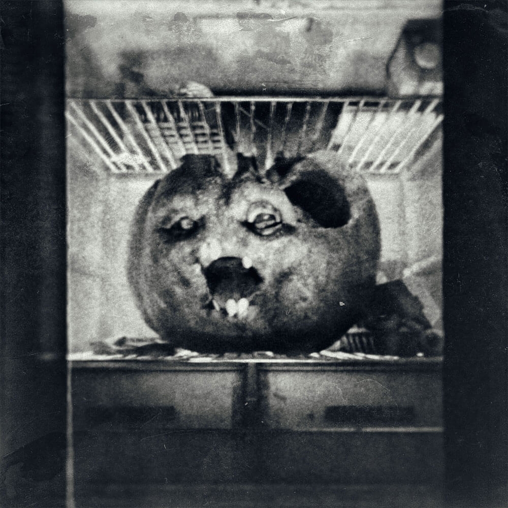 Zombie Pumpkin B&W Static